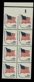 Booklet Pane, Flag from Book, United States of America,  , Flags