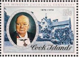 Stamp, Chartwell, Cook Islands,  , Anniversaries and Jubilees, Buildings, Politics