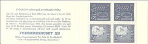 Booklet, King Gustaf VI Adolf, New Numeral Type, Sweden,  , Famous People, Heads of State, Kings, Men, Numbers, Royalty