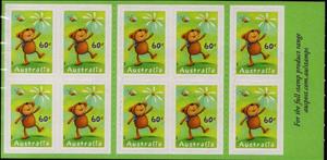 Booklet, $6 Self Adhesive Booklet (bear), Australia,  