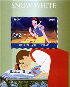 Souvenir Sheet, Snow White, Cinderellas,  , Cartoons, Disney