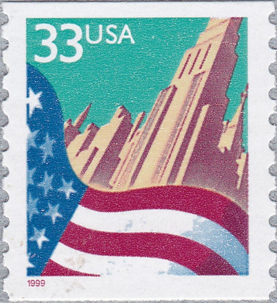 Flag over City