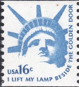 Stamp, Head, Statue of Liberty, United States of America,  , Monuments, Statues