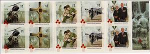 Booklet, Vietnam War Self Adhesive Booklet, Australia,  , Battle, Crosses, Flowers, Healthcare, Helicopters, Military Forces, Plants (Flora)