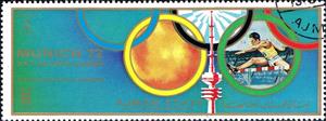 Stamp, Hurdliing 400 m, Ajman,  , Olympic Games