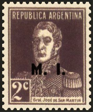 José Francisco de San Martín (1778-1850), ovpt. "M.I."
