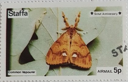 Stamp, Common Vapourer, Cinderellas,  , Animals (Fauna), Butterflies, Insects