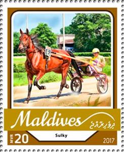 Stamp, Sulky, Maldives,  