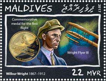 Wilbur Wright & Commemorative medal for the first flight