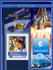 Souvenir Sheet, Special transport, Maldives,  