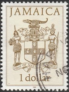 Stamp, Jamaican Coat of Arms - dated 1992, Jamaica,  , Coats of Arms