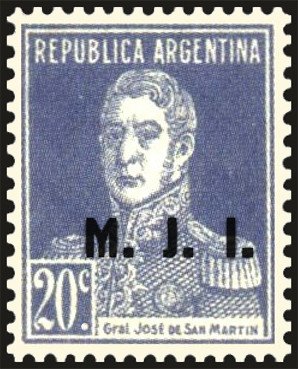José Francisco de San Martín (1778-1850), ovpt. "M.J.I."