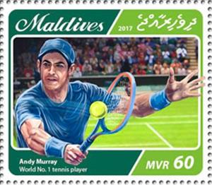 Stamp, Andy Murray, World No 1 tennis player, Maldives,  , Sports