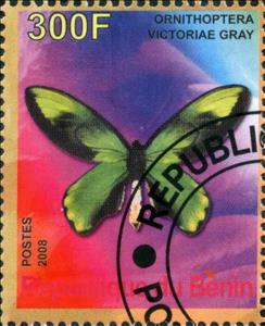 Stamp, Ornithoptera Victoriae Gray, Cinderellas,  , Animals (Fauna), Butterflies, Insects