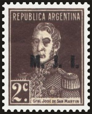 José Francisco de San Martín (1778-1850), ovpt. "M.J.I."