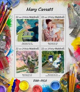 Mini Sheet, Mary Cassatt (1844–1926), Maldives,  , Painters, Paintings