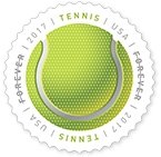 Stamp, Tennis ball, United States of America,  , Round Stamps, Tennis