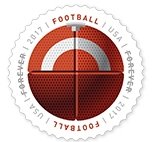 Stamp, Football, United States of America,  , American Football, Round Stamps