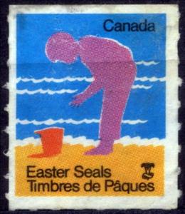 Stamp, Easter Seals Timbres de Paques, Cinderellas,  