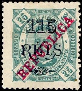 Stamp, King Carlos I. overprint, São Tomé and Príncipe,  , Famous People, Heads of State, Kings, Men, Royalty