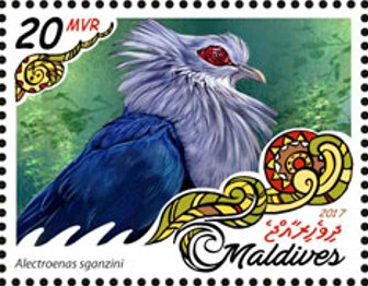 Stamp, Alectroenas sganzini, Maldives,  