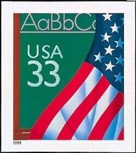 Flag over Chalkboard