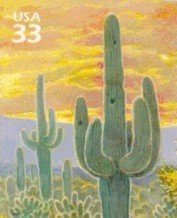 Stamp, Saguaro Cactus (Carnegiea gigantea), United States of America,  , Cacti