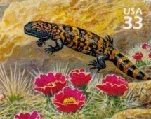 Stamp, Gila Monster (Heloderma suspectum), United States of America,  