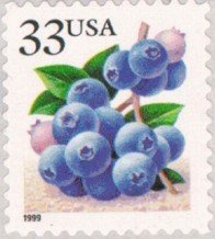 Stamp, Fruit Berries: Blueberries, United States of America,  , Fruits