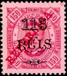 Stamp, King Carlos I. overprint, São Tomé and Príncipe,  , Famous People, Heads of State, Kings, Men, Royalty