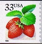 Stamp, Fruit Berries: Strawberries, United States of America,  , Fruits