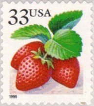 Stamp, Fruit Berries: Strawberries, United States of America,  , Fruits