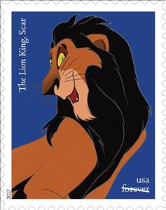 Stamp, Scar (The Lion King), United States of America,  , Disney