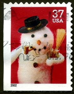 Stamp, Snowman with Pipe, United States of America,  , Snowmen