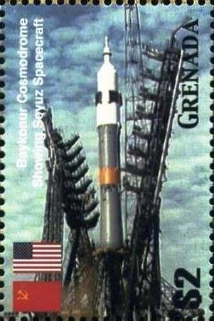 Soyuz rocket on launchpad