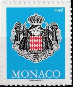 Stamp, Coat of Arms, Monaco,  , Coats of Arms