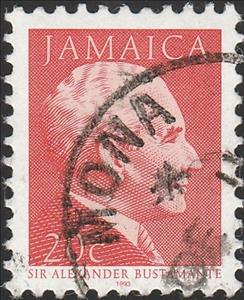 Stamp, Sir Alexander Bustamante - dated 1993, Jamaica,  , Famous People, Heads of State, Politicians