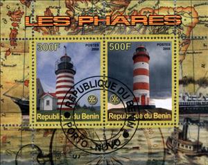 Mini Sheet, Les Phares, Cinderellas,  , Lighthouses