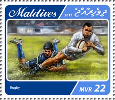 Rugby game scene