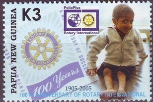 Stamp, PolioPlus, Papua New Guinea,  , Rotary