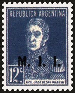 José Francisco de San Martín (1778-1850), ovpt. "M.J.I."