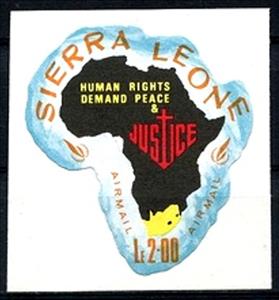 Stamp, South Africa, Sierra Leone,  , Human Rights, Maps