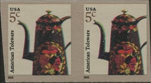 Se-tenant, Toleware Coffeepot, United States of America,  , Coffee, Utilities
