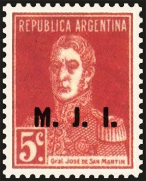 José Francisco de San Martín (1778-1850), ovpt. "M.J.I."