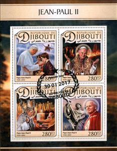 Mini Sheet, Jean-Paul II, Cinderellas,  , People, Popes