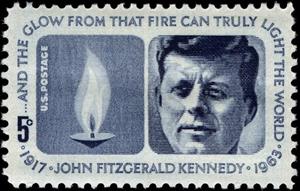 Stamp, John F. Kennedy and Eternal Flame, United States of America,  