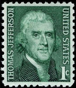 Stamp, Thomas Jefferson (1743-1826), 3rd President, United States of America,  