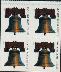 Booklet Pane, Liberty Bell "Forever", United States of America,  , Bells, UNESCO World Heritage Sites