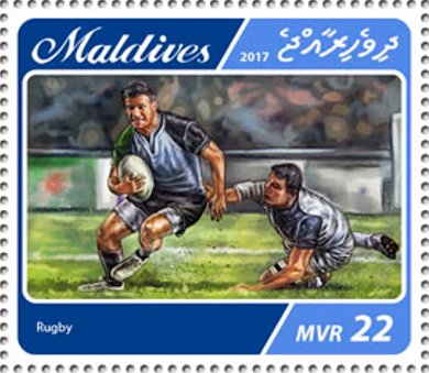 Rugby game scene