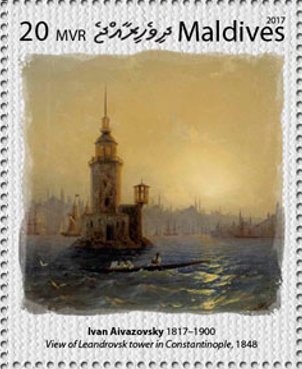 "Leandrovsk tower in Constantinople" (1848)